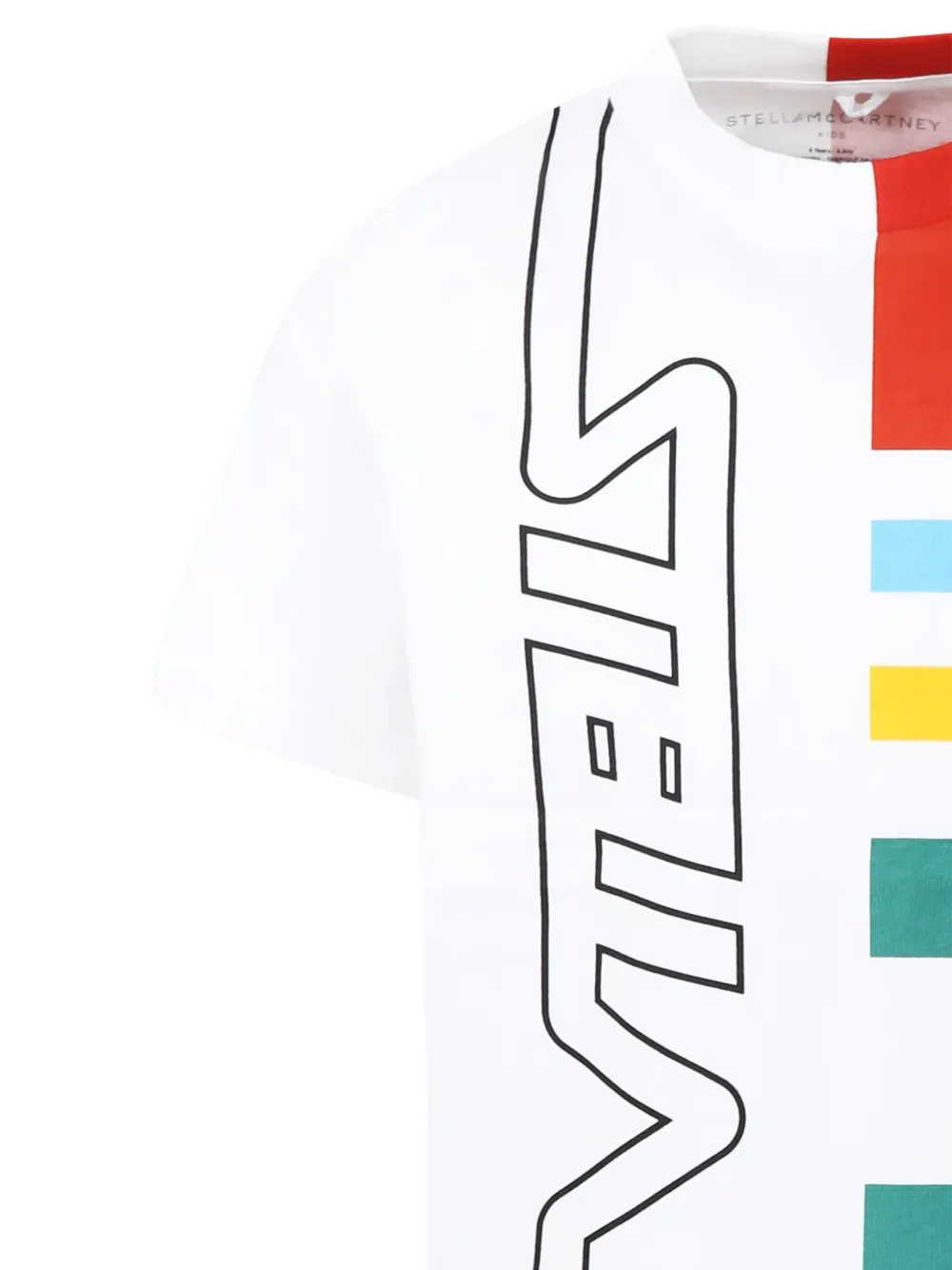 Stella McCartney Kids T-shirt met Varsity-logo Wit