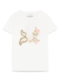 ETRO KIDS floral-embroidered T-shirt - White