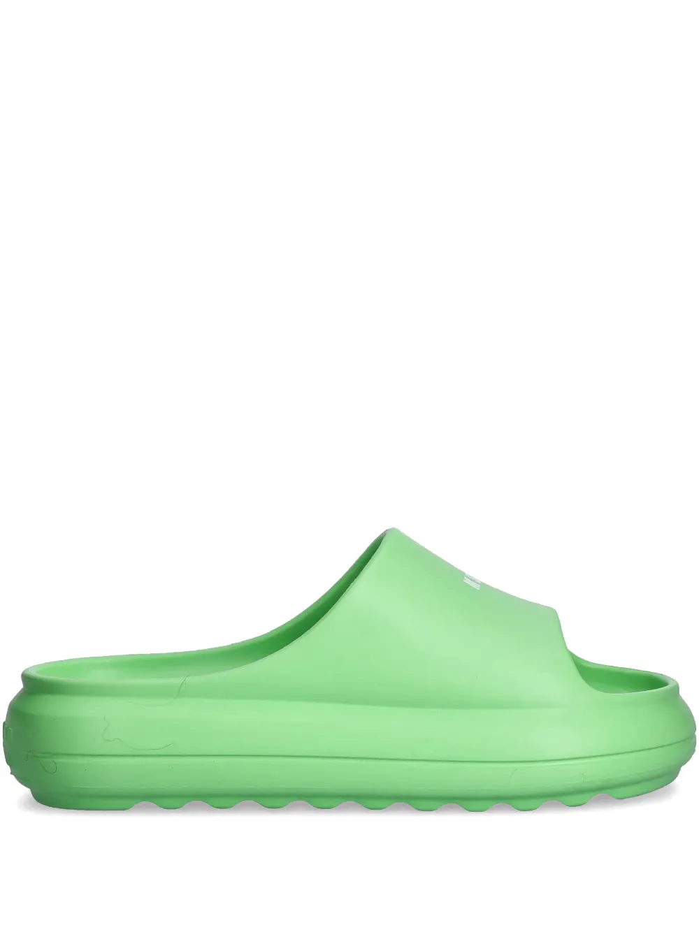 MSGM Slippers met logo-reliëf Groen