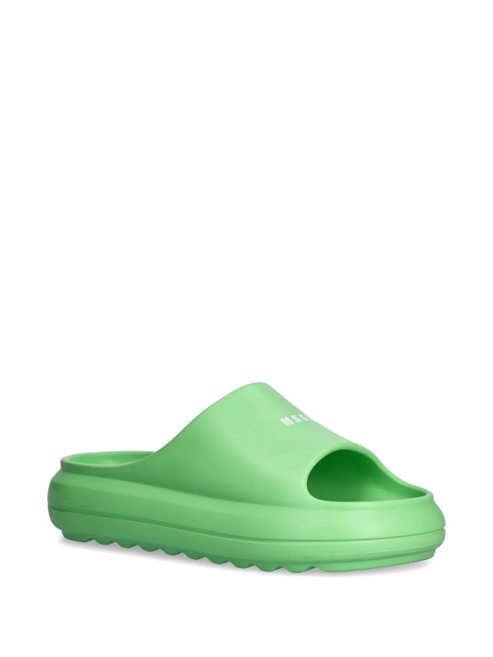 MSGM Slippers met logo-reliëf Groen