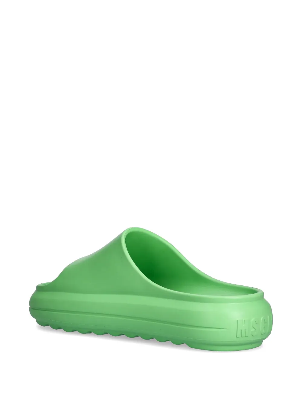 MSGM Slippers met logo-reliëf Groen