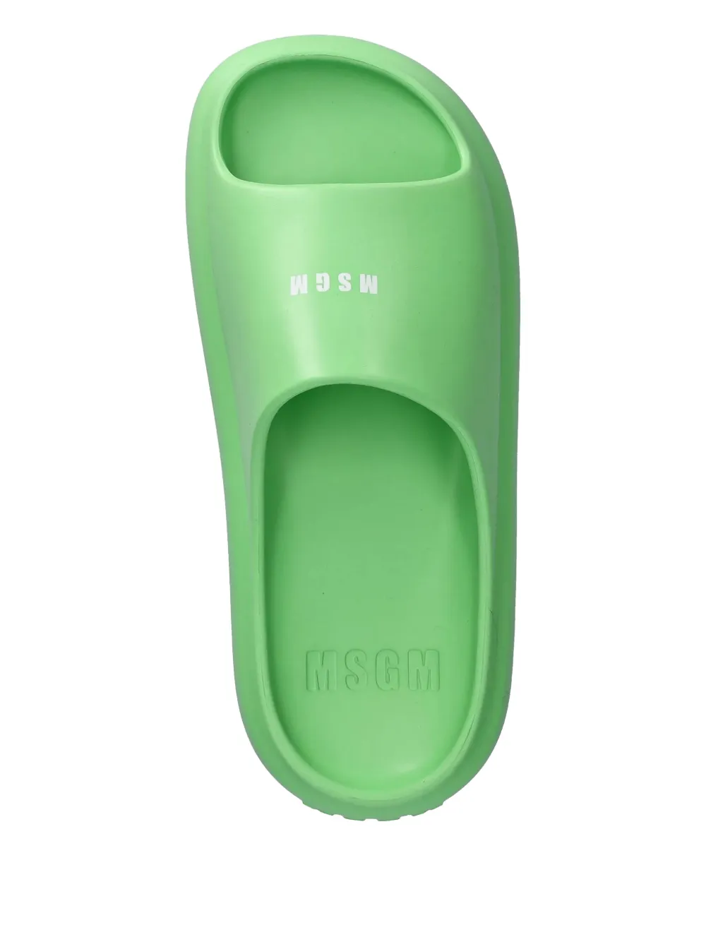 MSGM Slippers met logo-reliëf Groen