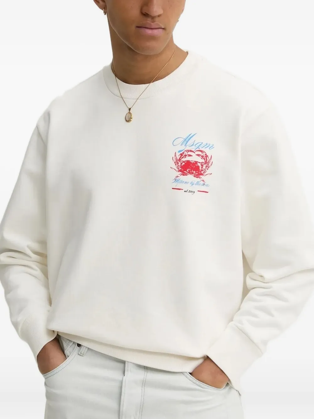 MSGM crew-neck sweatshirt | White | Image 1