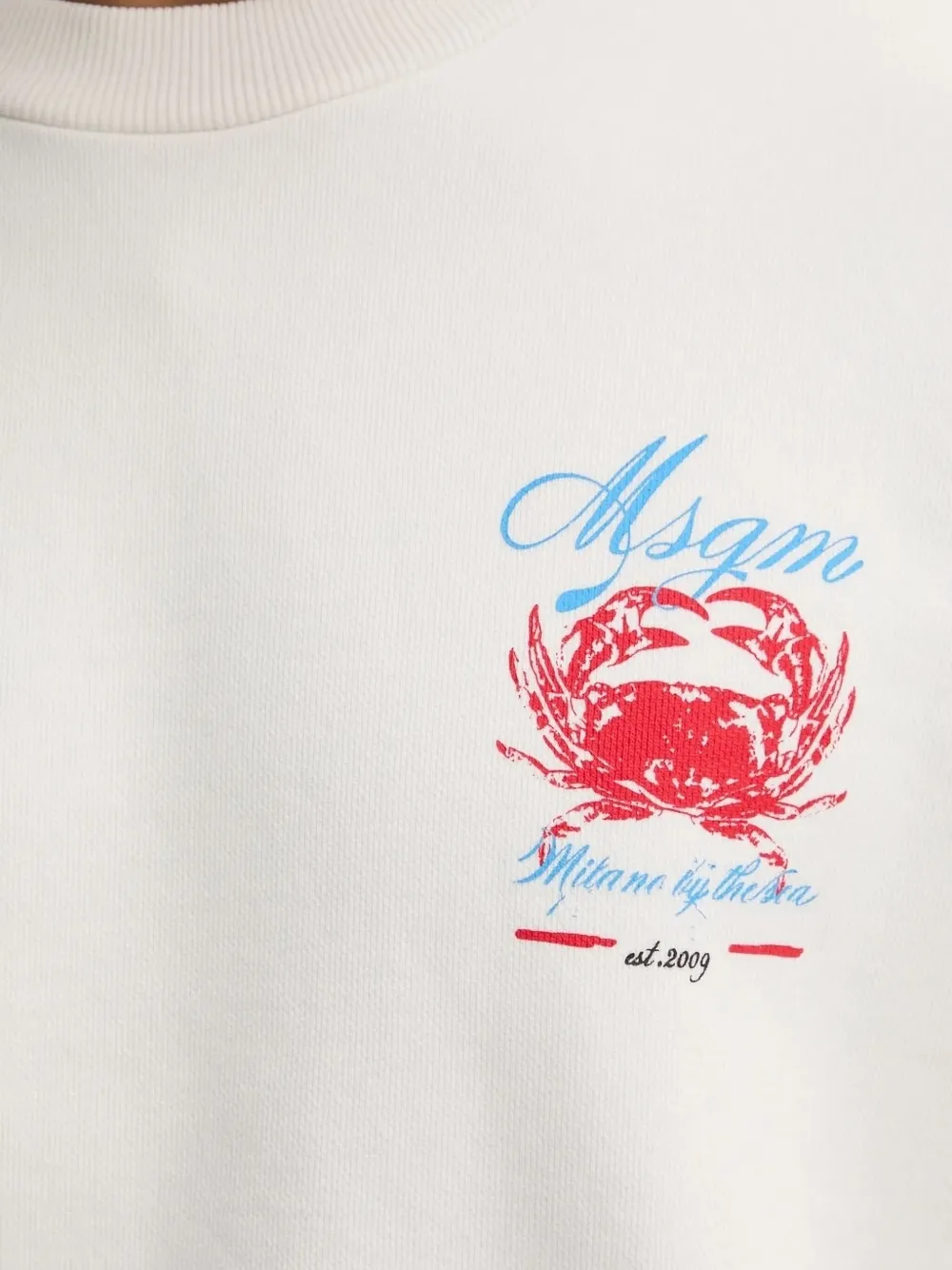 Msgm Crew-neck Sweatshirt In White