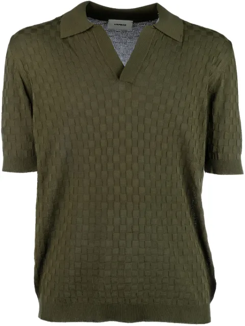 A Paper Kid checkerboard-knit T-shirt