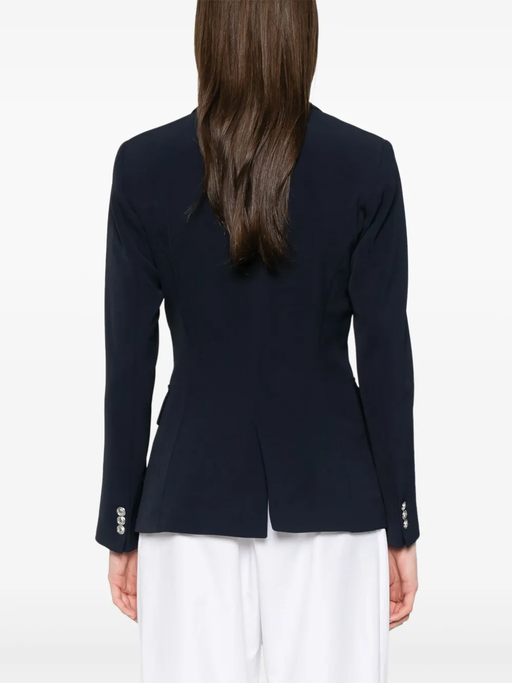 Liu •jo Double-breasted Blazer In Blue