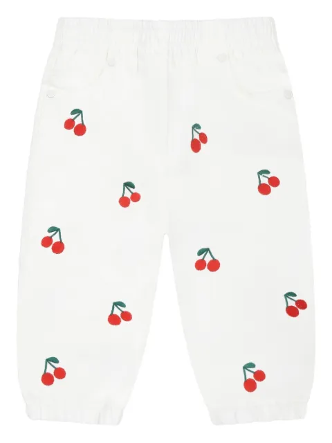 Stella McCartney Kids pantalones con cerezas estampadas