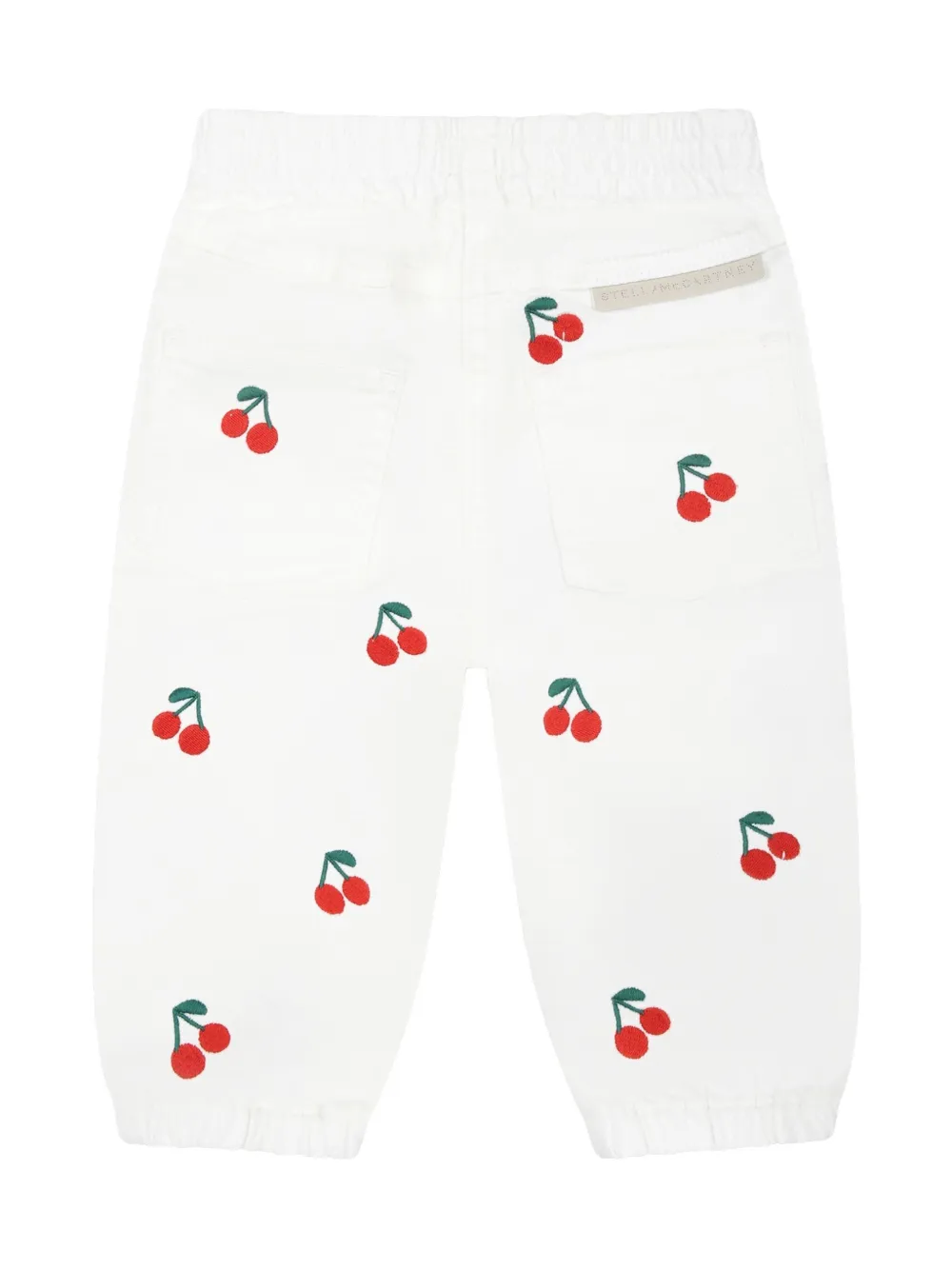 Stella McCartney Kids Broek met kersenprint Wit