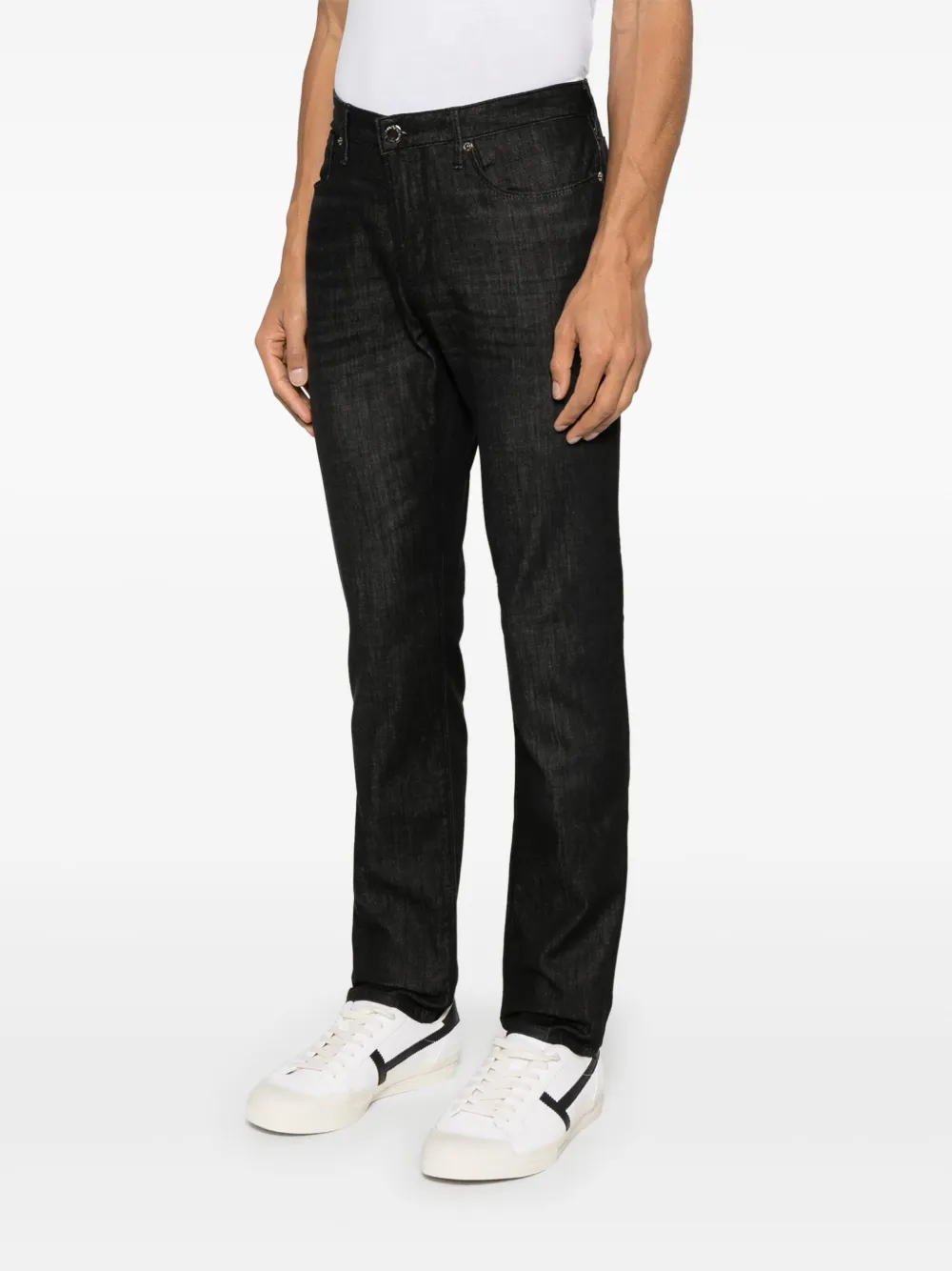 Emporio Armani Slim-fit jeans Zwart