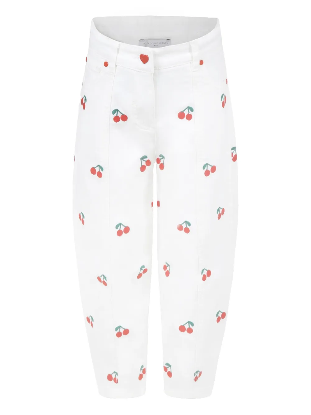 Stella McCartney Kids Jeans met kersenprint Wit