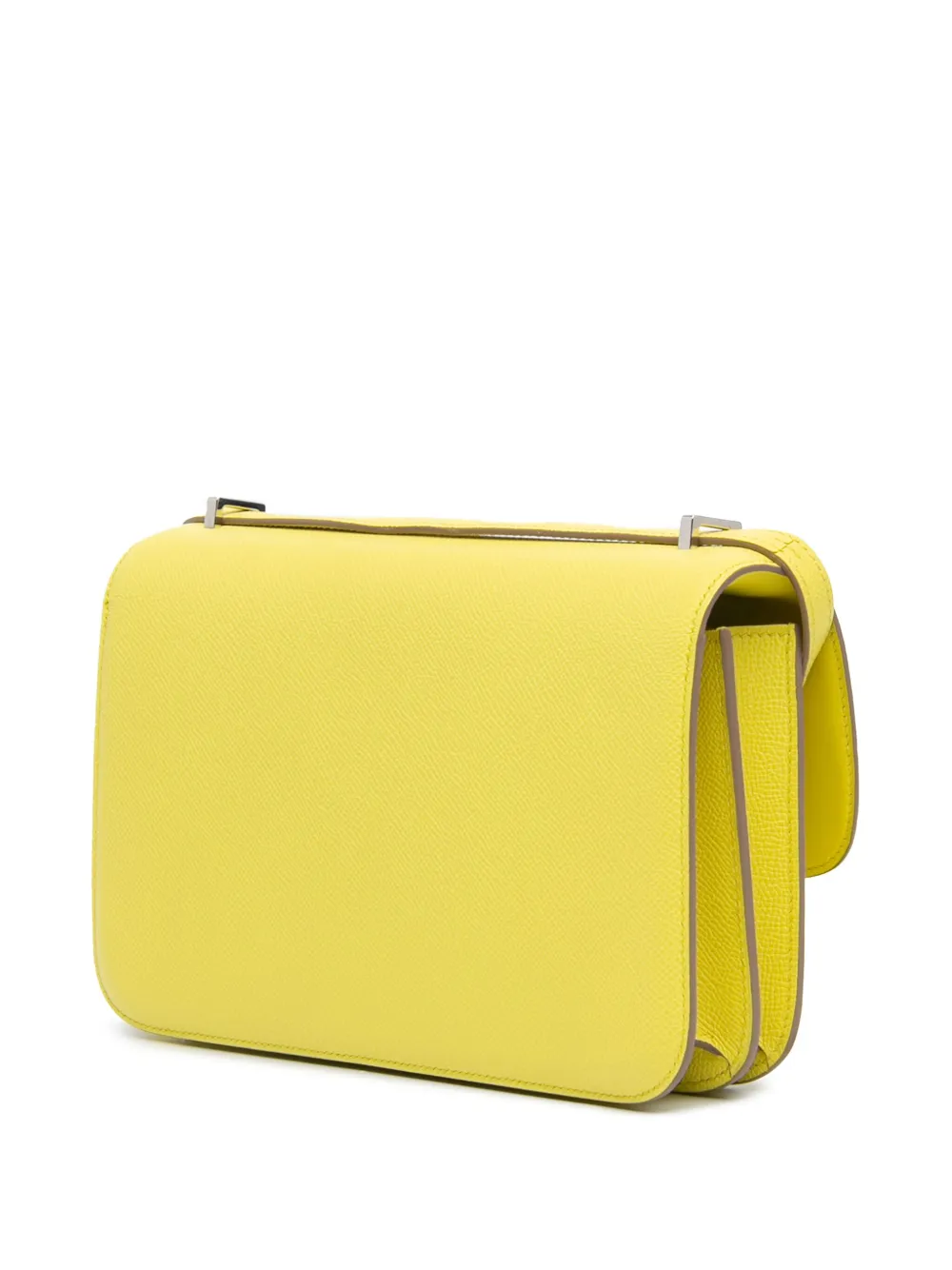 Pre-owned Hermes 2013 Epsom Constance Elan 25 Crossbody Bag In Yellow