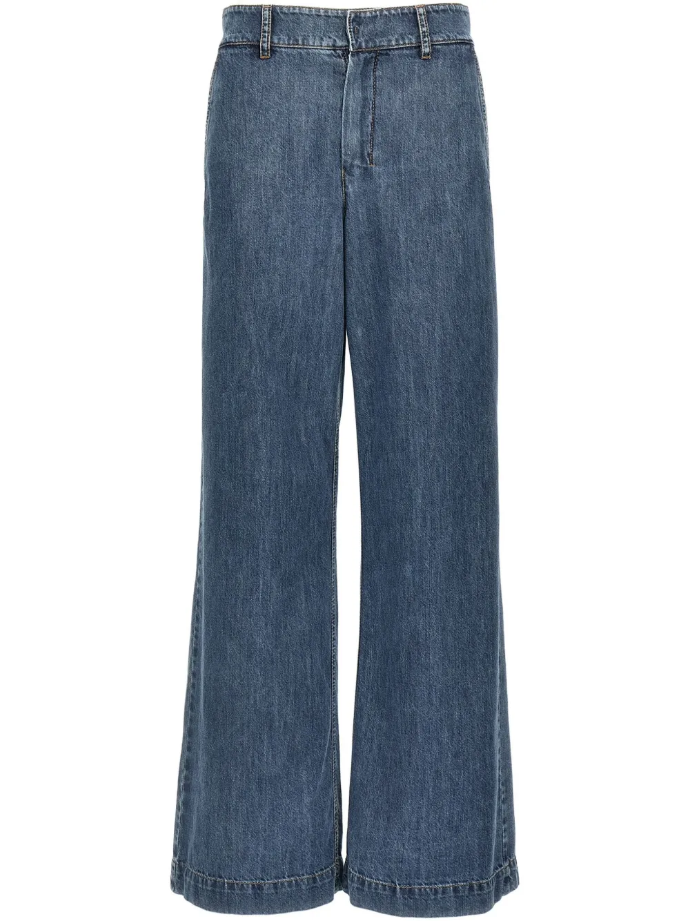 Max Mara Jeans met wijde pijpen Blauw