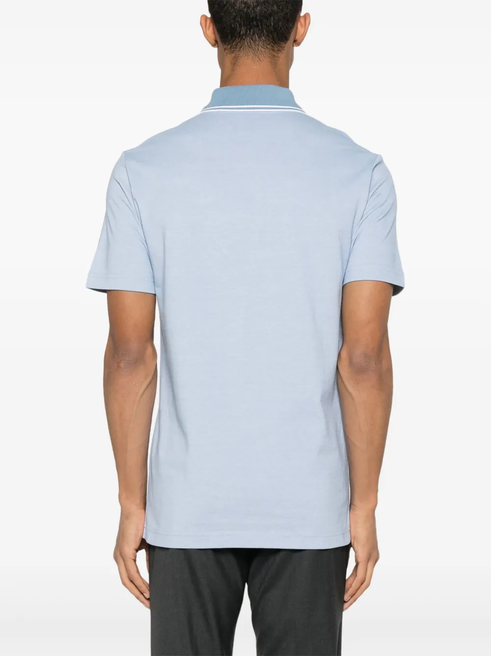 BOSS Piqué poloshirt Blauw