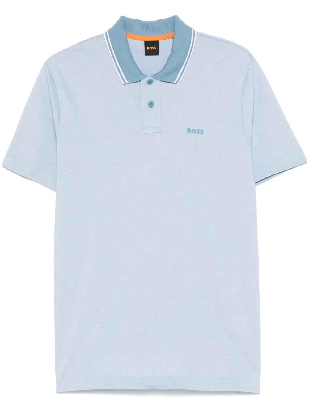 BOSS Piqué poloshirt Blauw