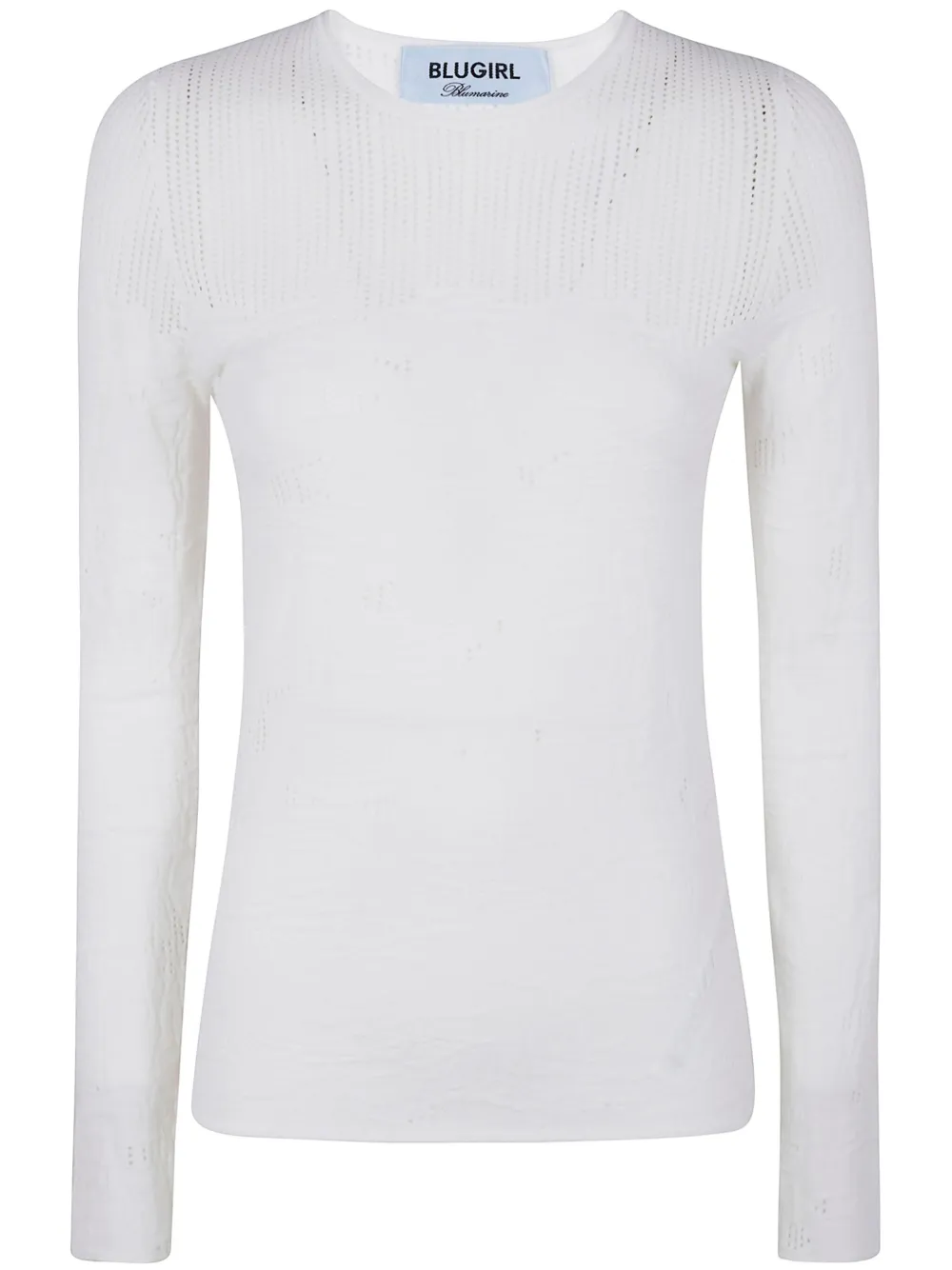 pointelle-knit jumper