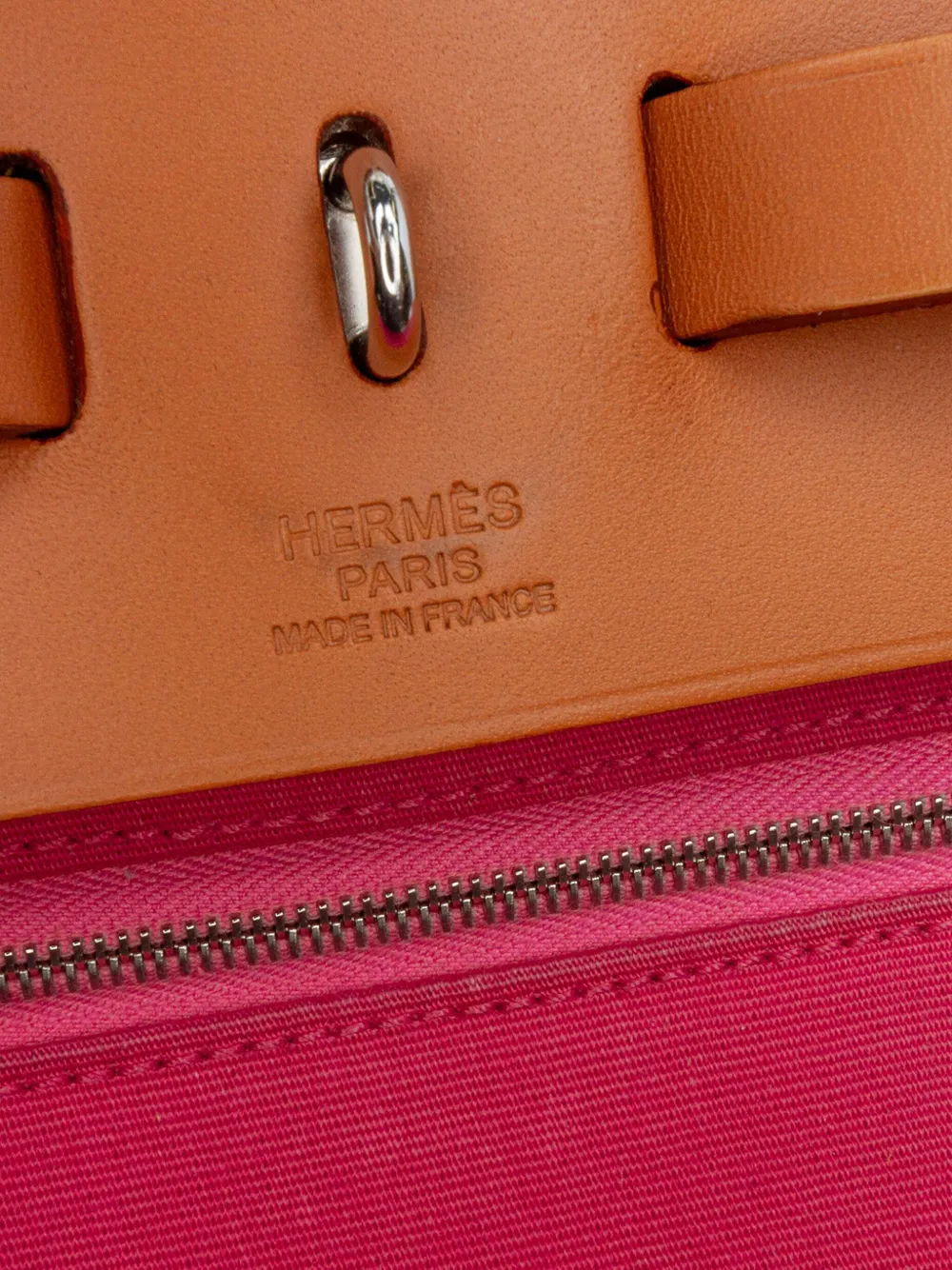 Pre-owned Hermes 2012 Toile Herbag Zip 39 Satchel In Brown