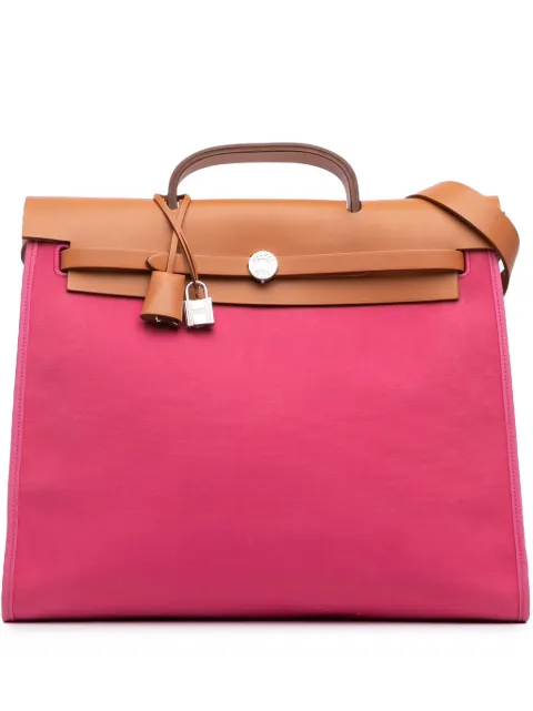 Hermès Pre-Owned bolsa satchel Toile Herbag Zip 39 2012