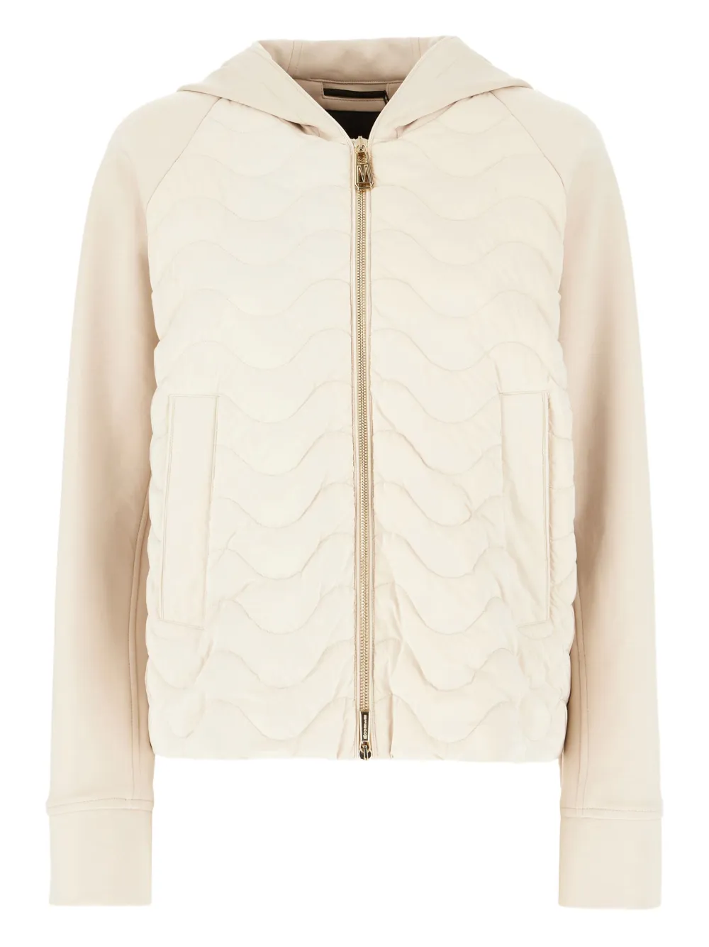Moorer Gewatteerd donsjack met capuchon Beige