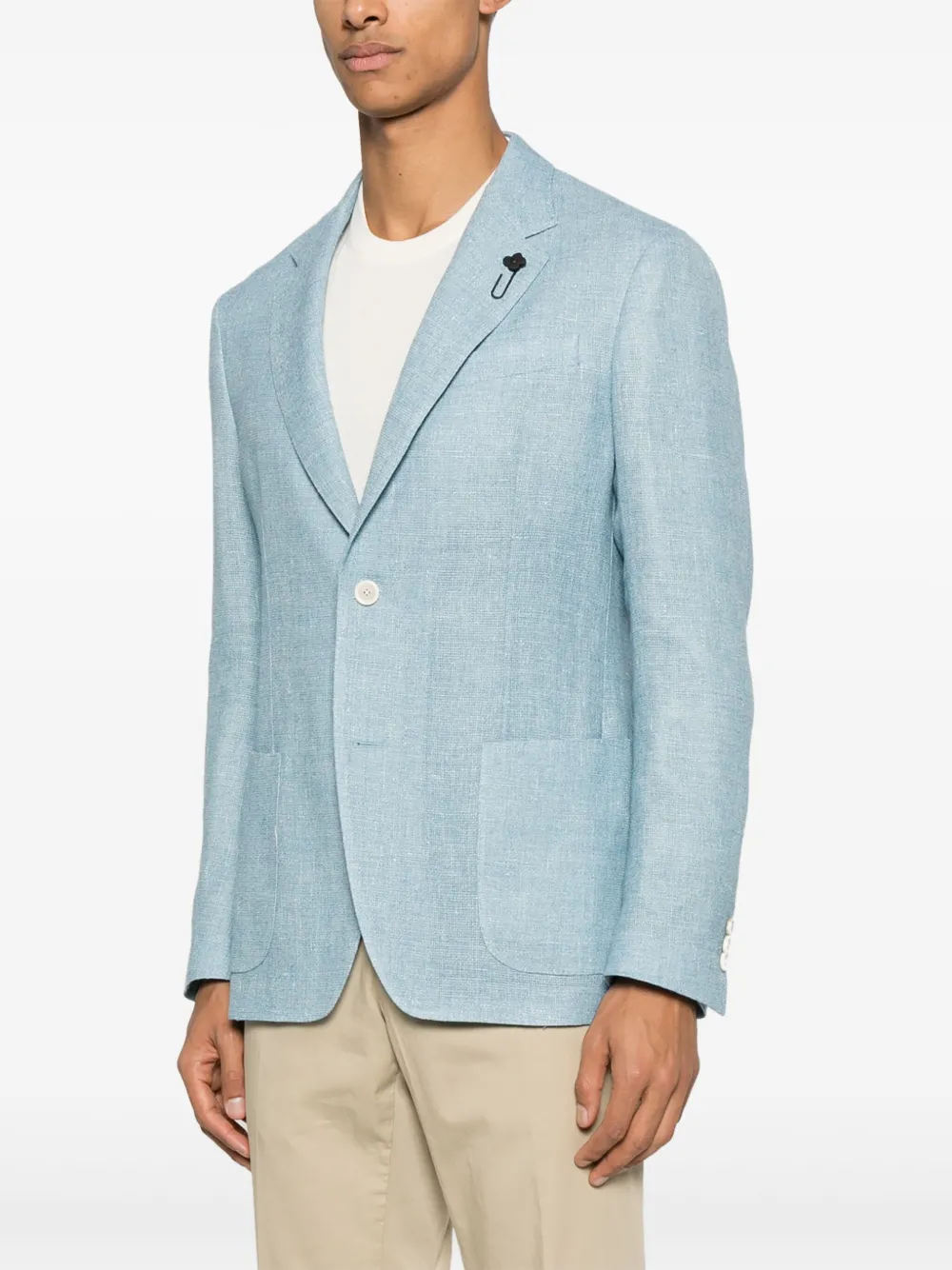 Lardini Blazer met enkele rij knopen Blauw