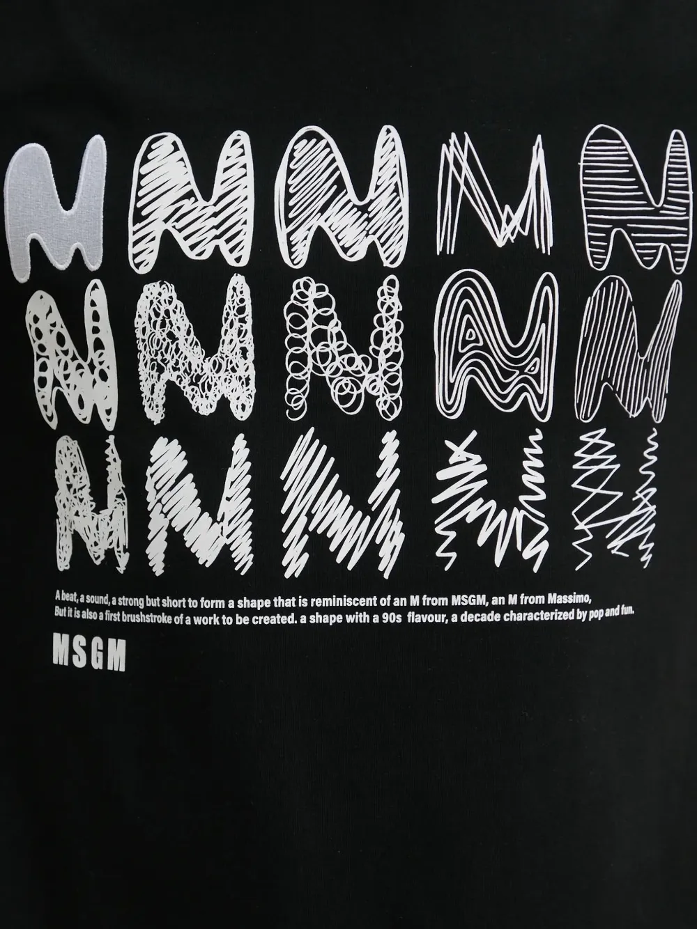 MSGM graphic-print T-shirt Zwart