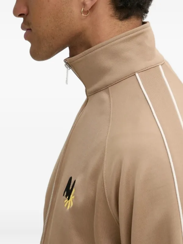 スウェット・トレーナー MSGM EMBROIDERED FLEECE SWEATSHIRT WITH ZIP MSGM embroidered-logo zip-up Sweatshirt | Neutrals | FARFETCH