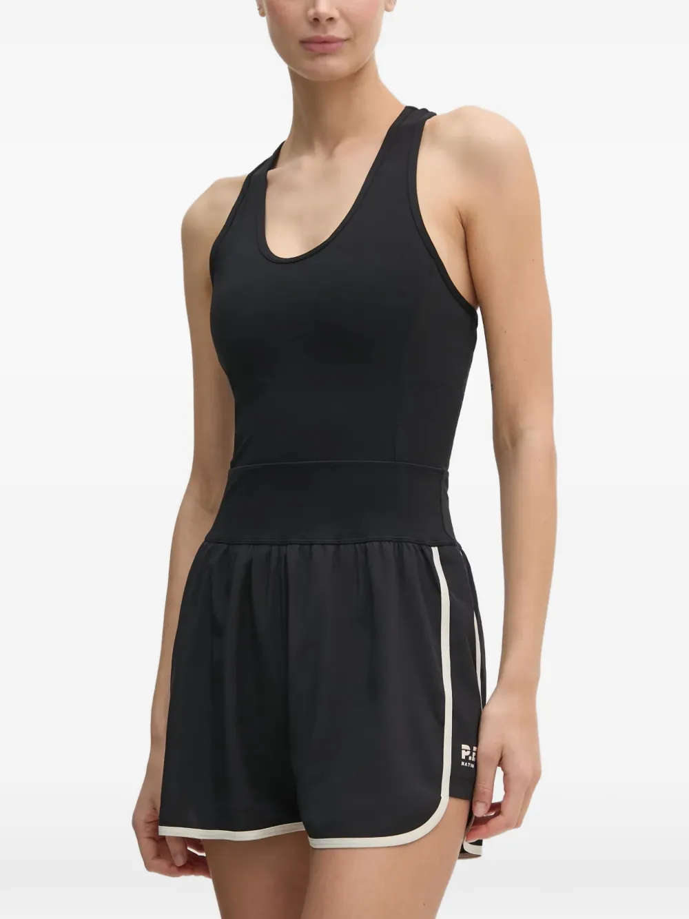 Round-Neck Logo-Print Playsuit