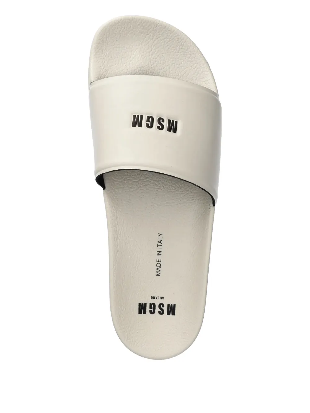 MSGM Slippers met logoprint Wit