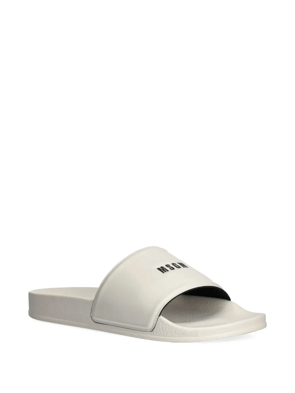 MSGM Slippers met logoprint Wit