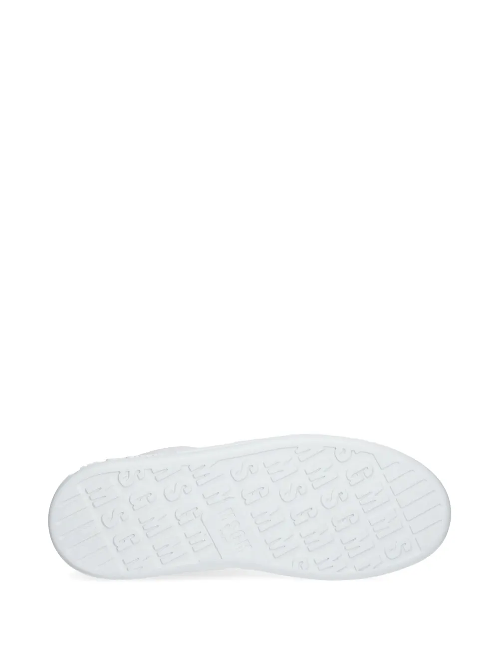 MSGM logo-plaque leather sneakers White