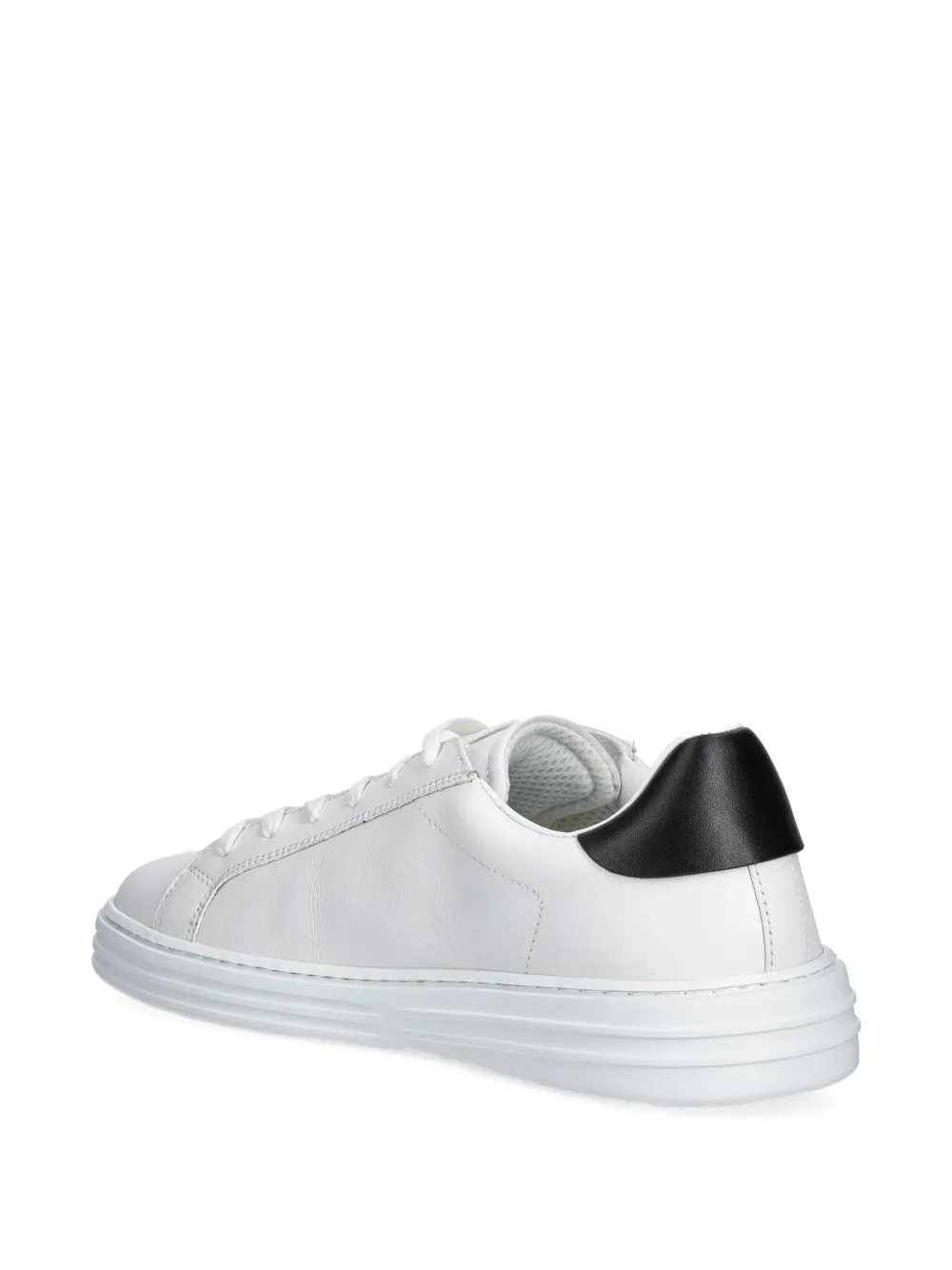 MSGM logo-plaque leather sneakers White