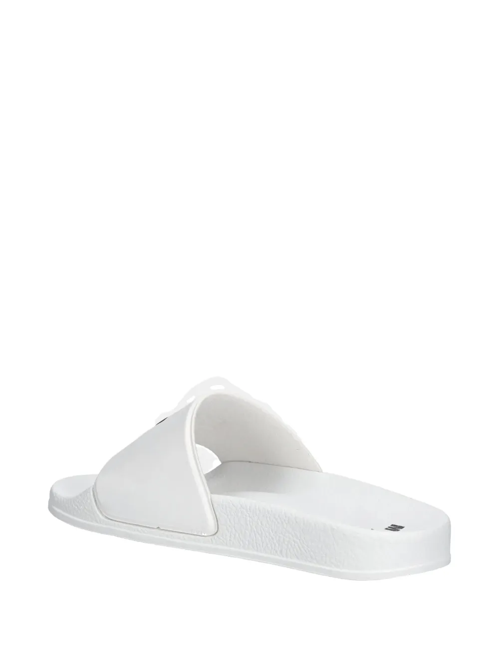 Msgm Logo-embossed Slides In White