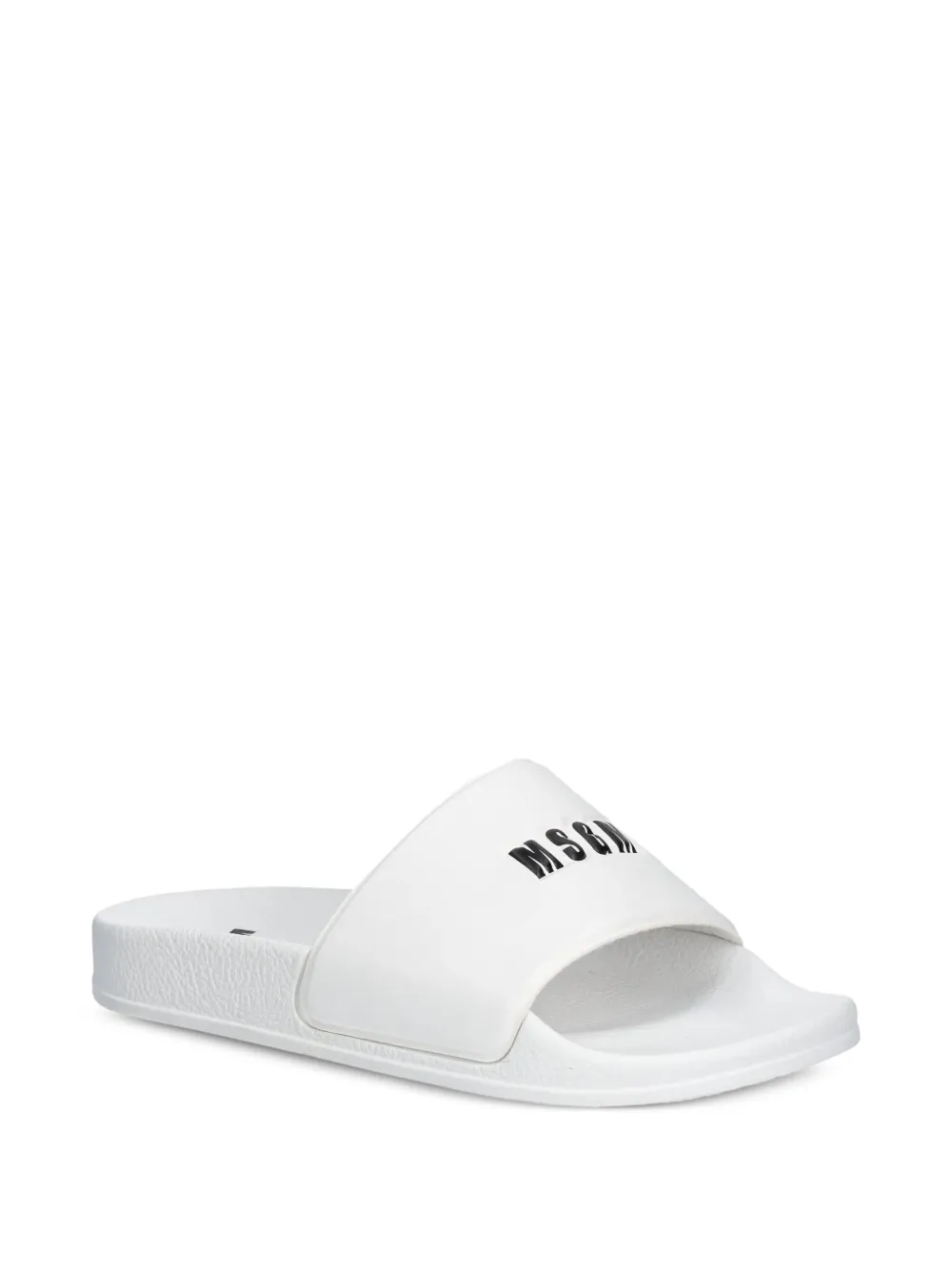 MSGM Slippers met logo-reliëf Wit