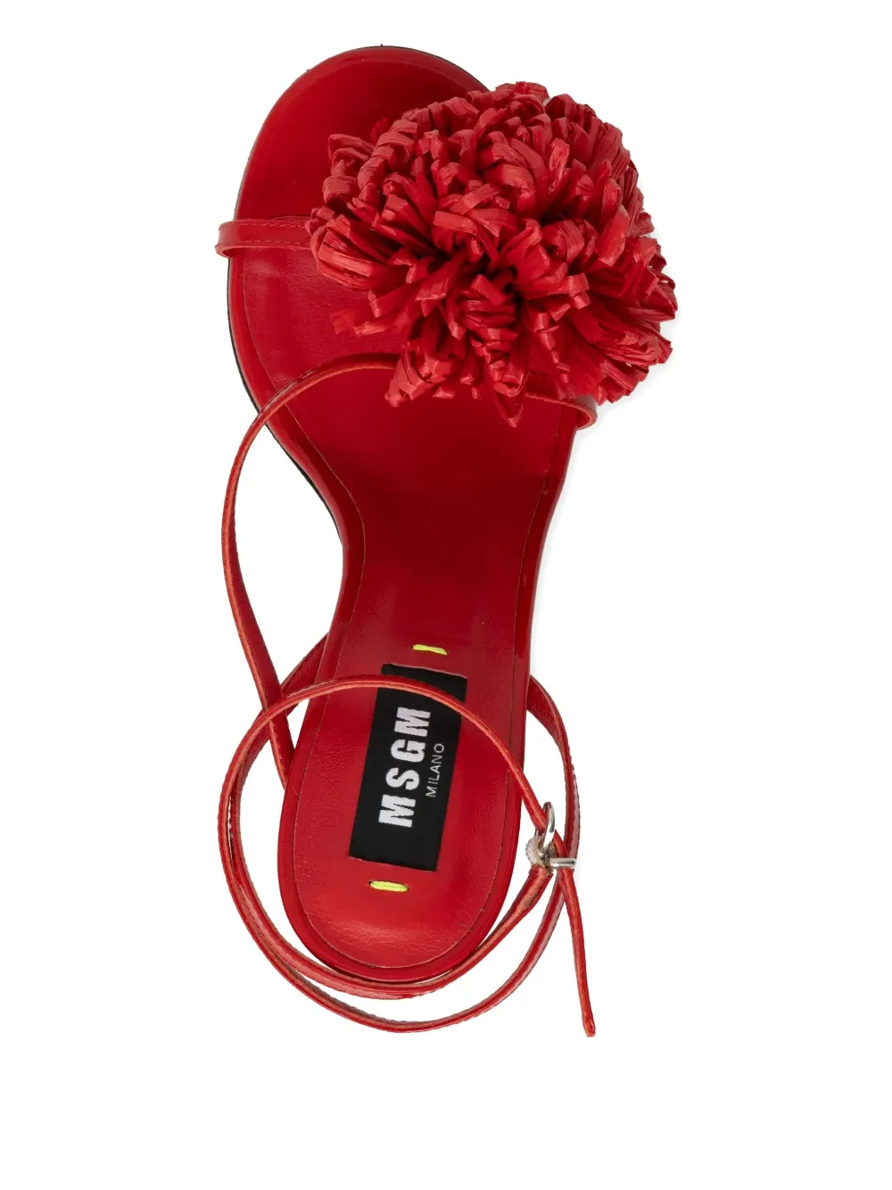 MSGM 85 mm sandalen met bloemenpatch Rood