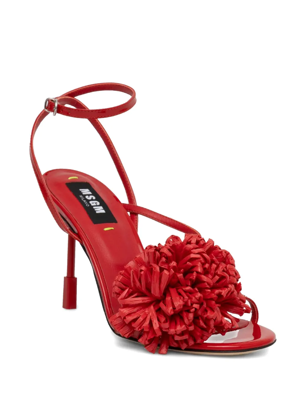 MSGM 85 mm sandalen met bloemenpatch Rood