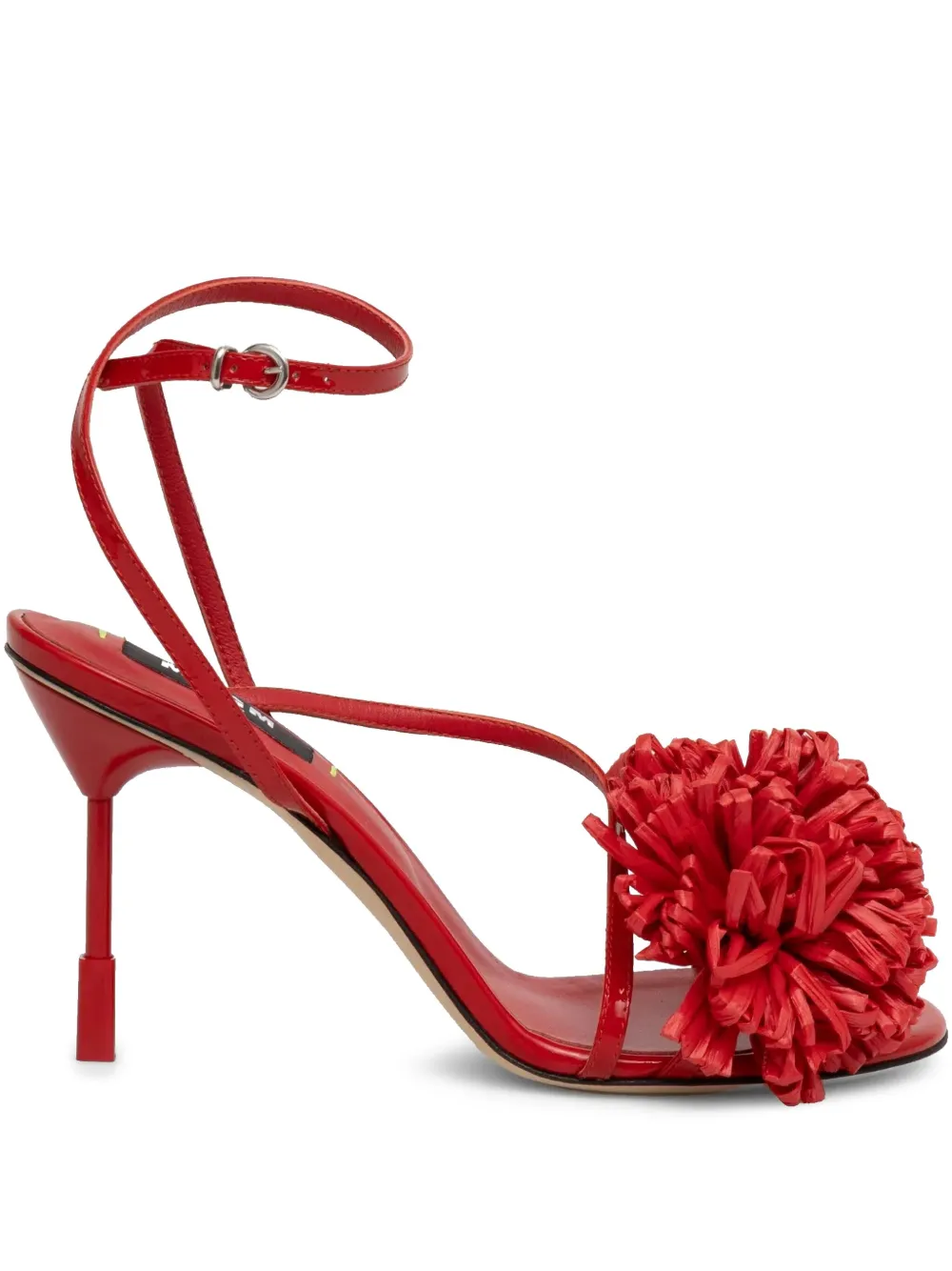 MSGM 85 mm sandalen met bloemenpatch Rood