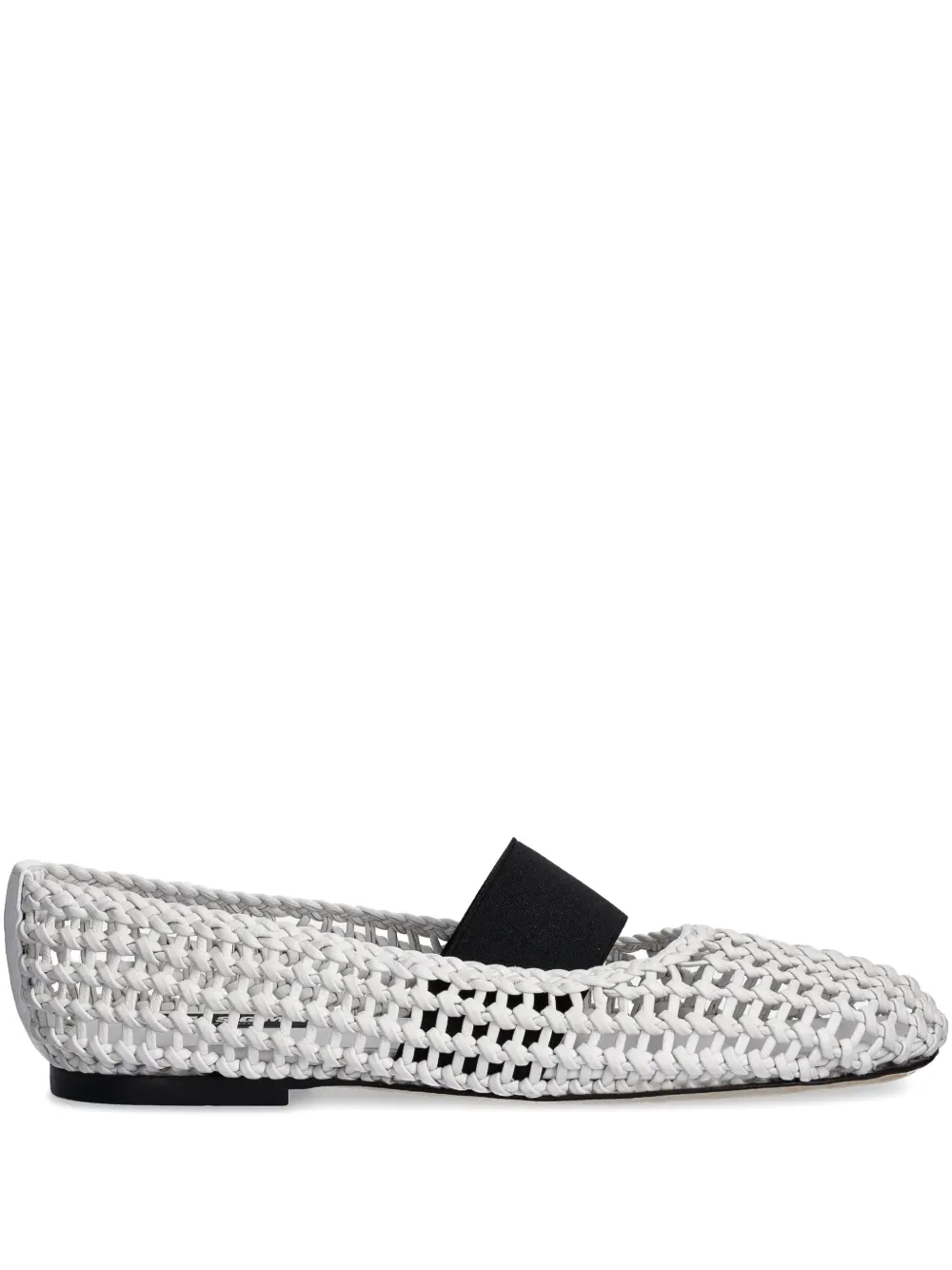 MSGM woven ballerina shoes White