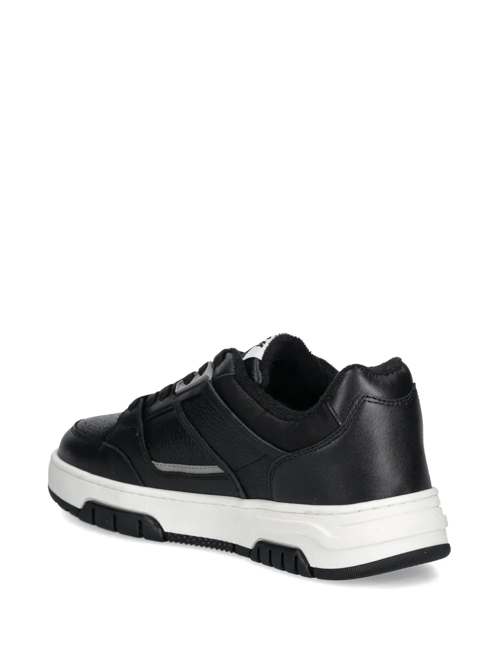 MSGM Leren sneakers met vlakken Zwart