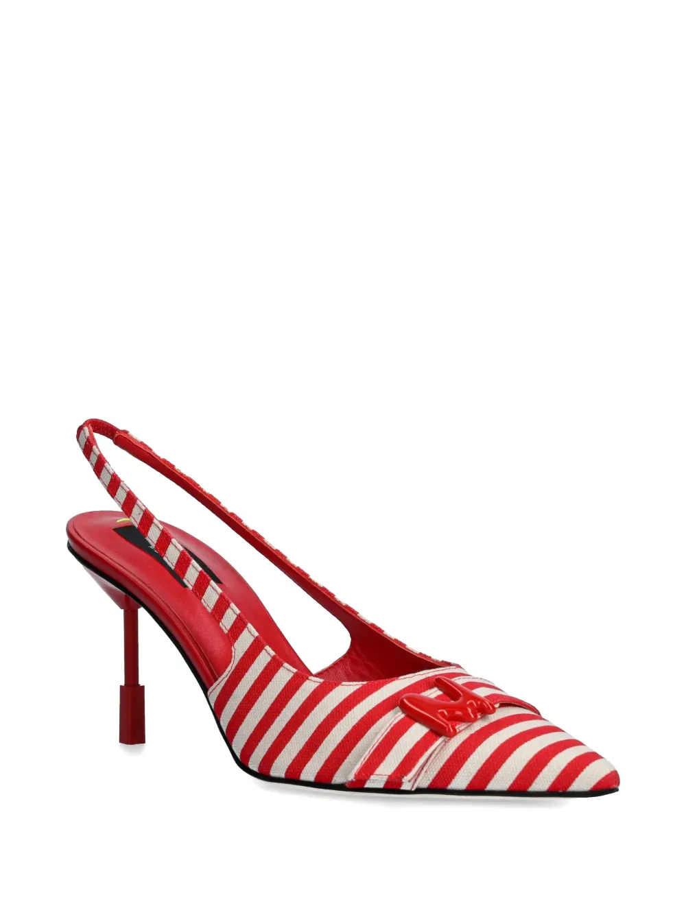 MSGM 90mm striped pumps - Rood