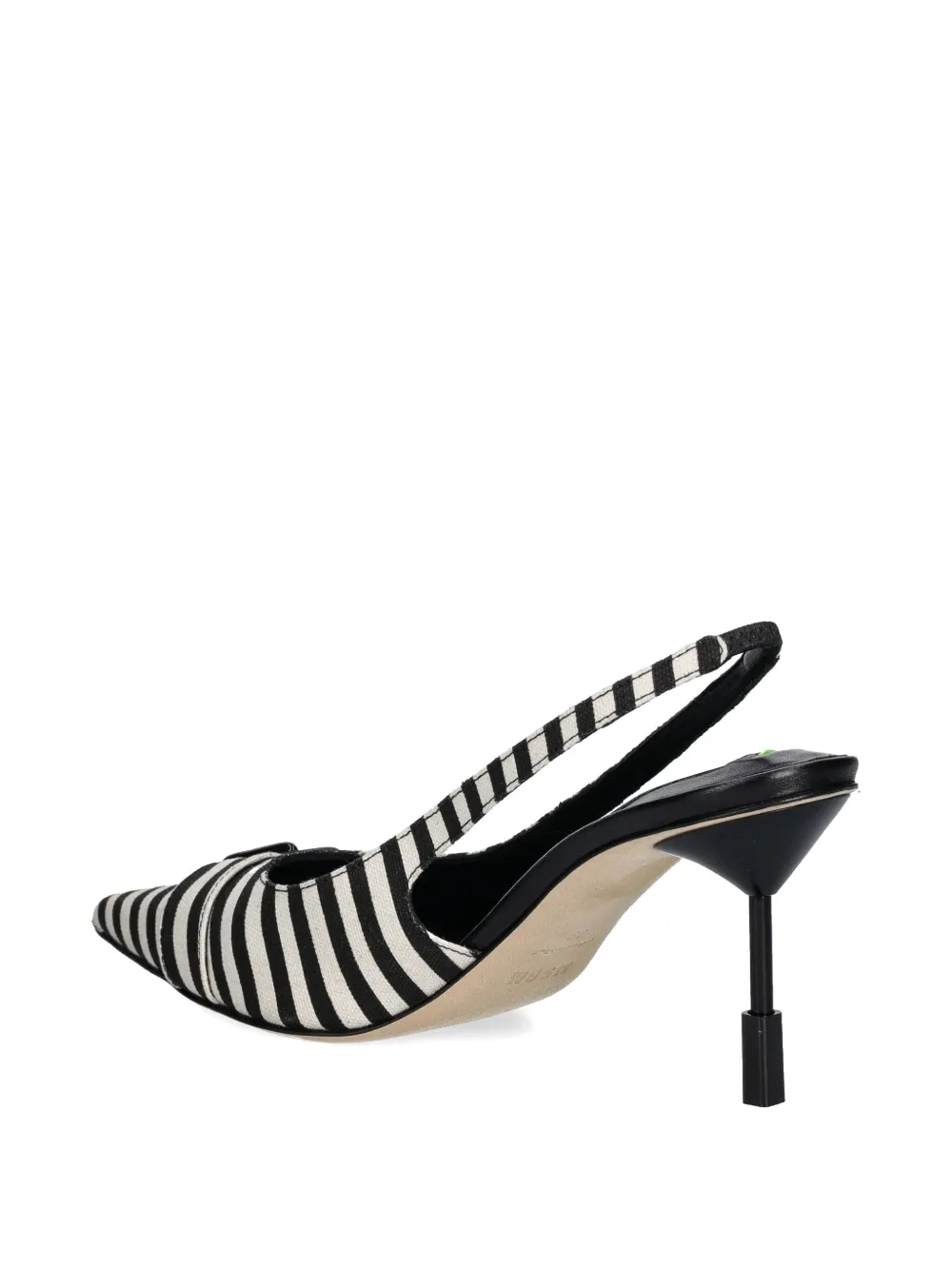 Msgm 90mm Striped Pumps In Black