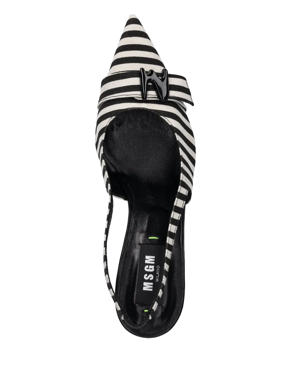 MSGM 90mm striped pumps Black