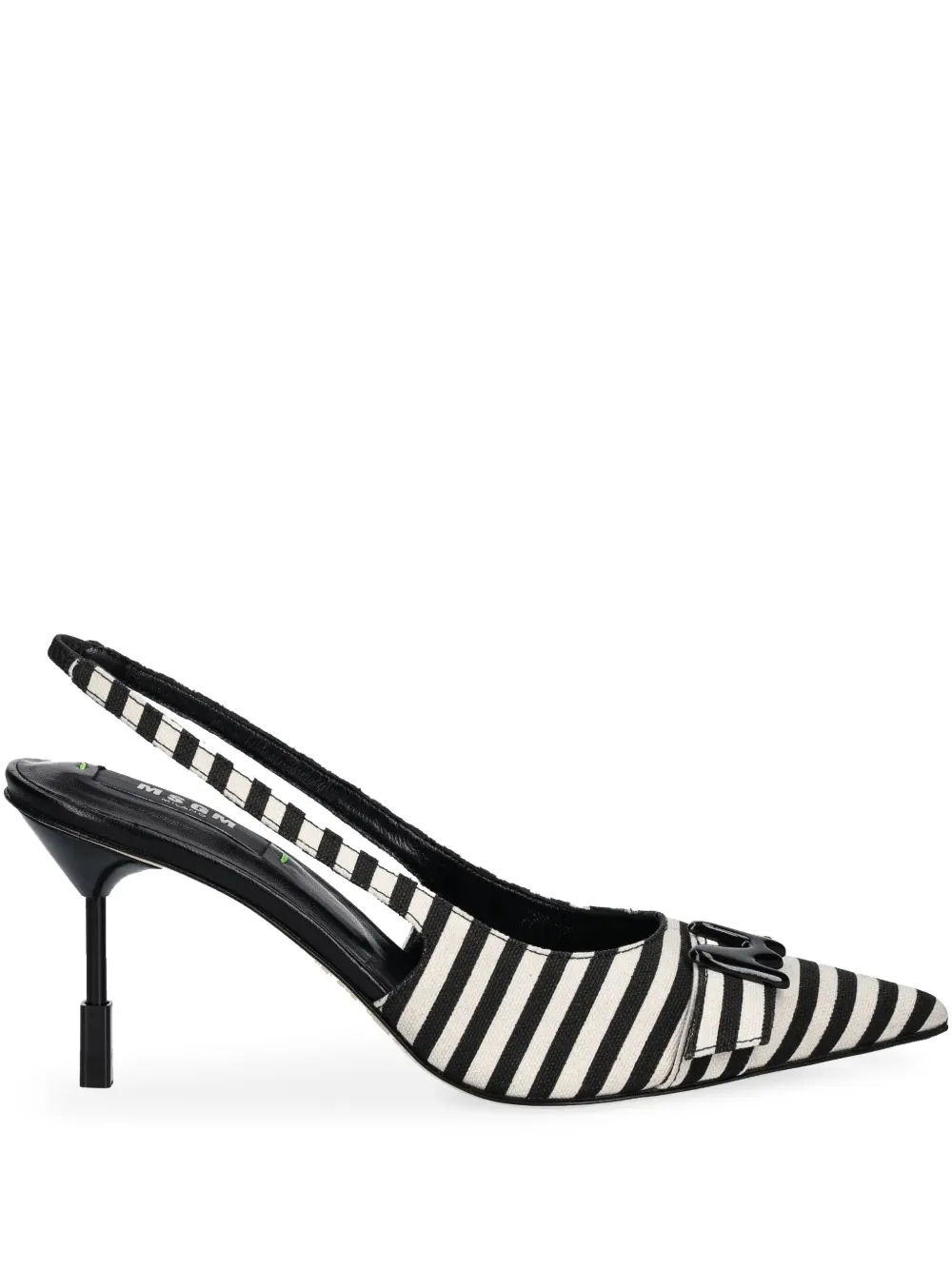 MSGM 90 mm gestreepte pumps Zwart