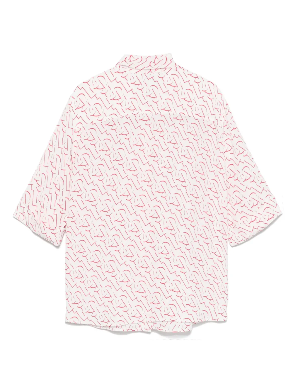 LIU JO Blouse met monogramprint - Wit