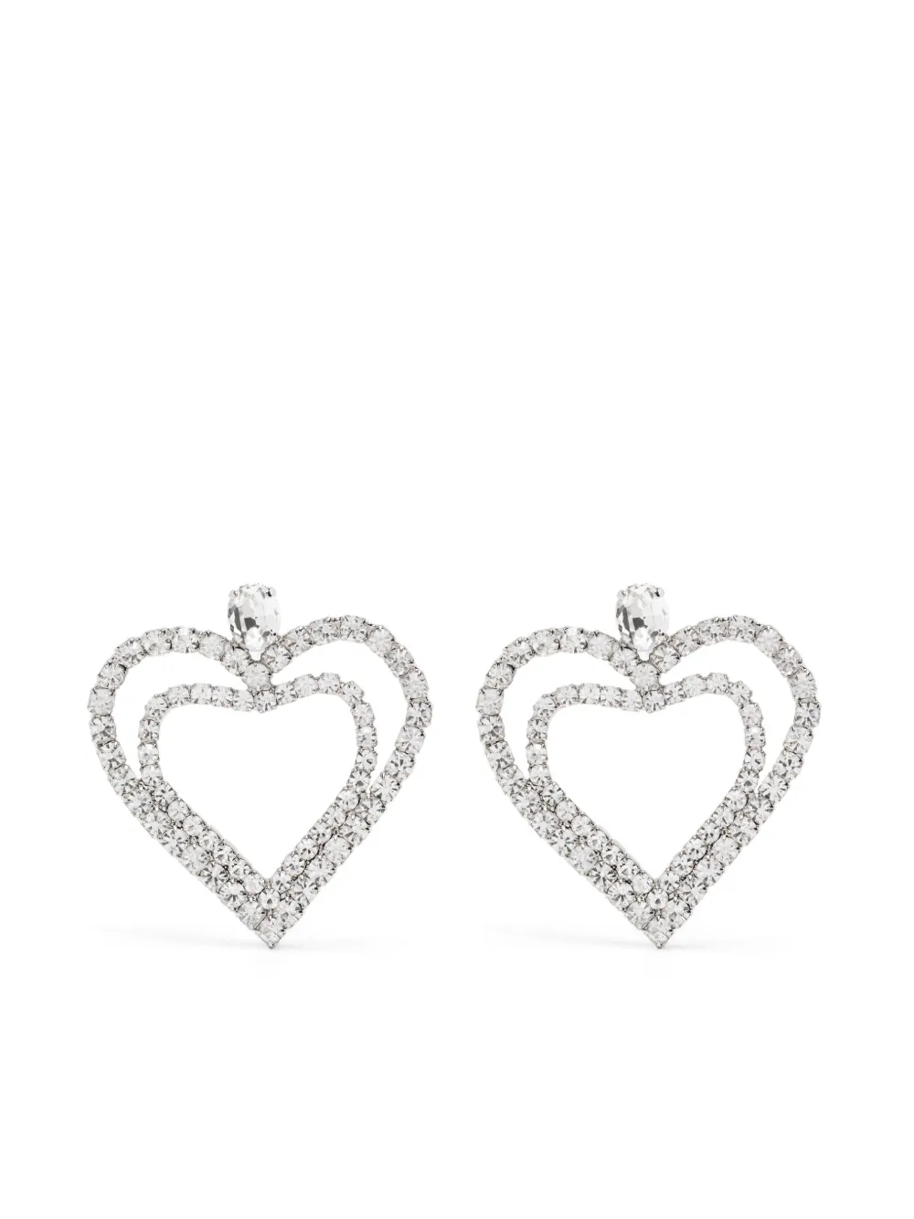 heart-shaped drop earrings