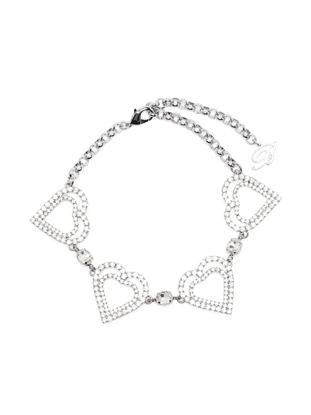 Blumarine gargantilla con corazón con detalles de strass | plateado | Image 1
