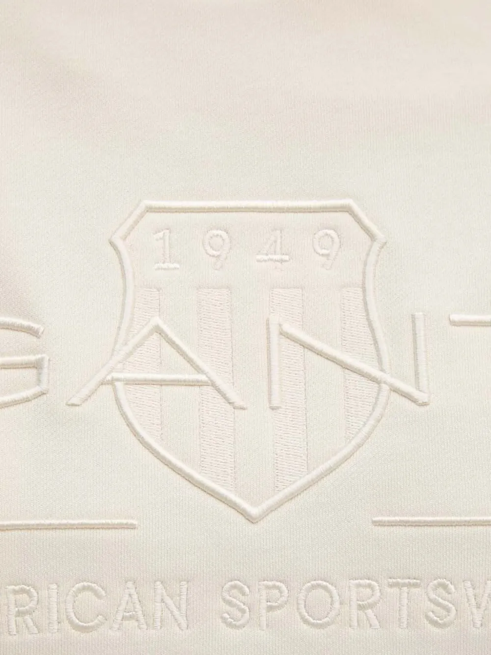 Gant Sweater met geborduurd logo Beige