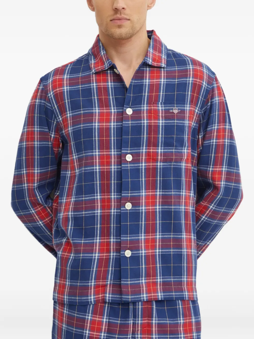 Gant checked pyjama set | Blue | Image 1