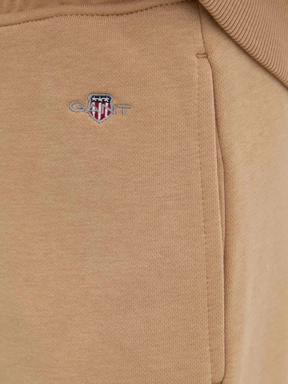 Gant Drawstring Logo Track Pants In Brown
