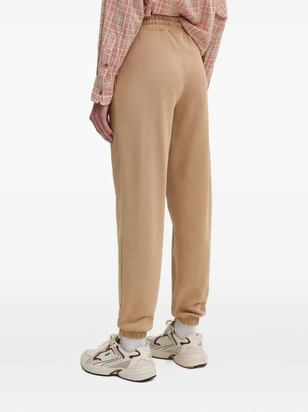 Gant Drawstring Logo Track Pants In Brown