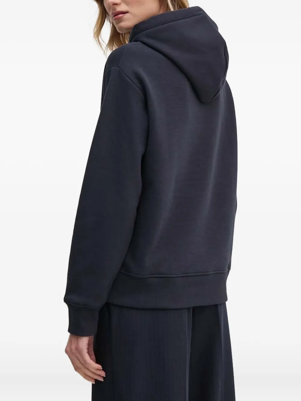 Gant logo-embroidered hoodie - Blauw