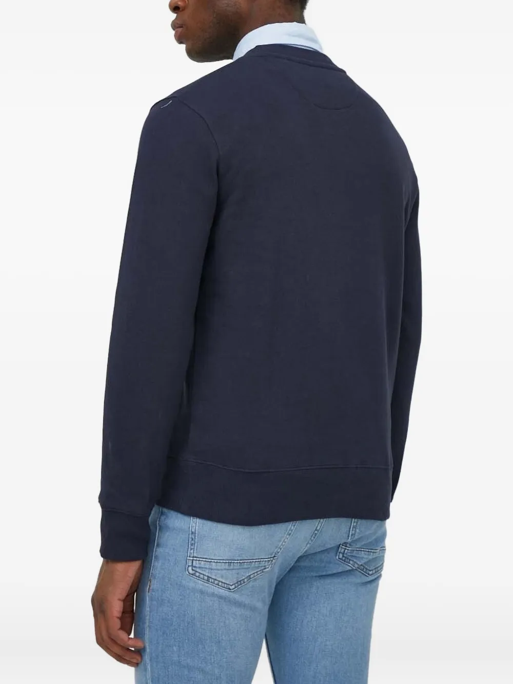 Gant Sweater met geborduurd logo Blauw